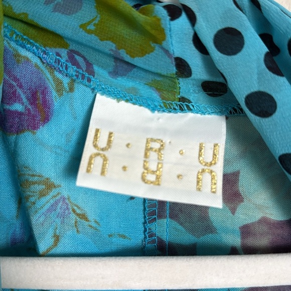 URU Hand Dyed Floral Cover Up Cardigan Made in the USA One Size - Picture 2 of 7